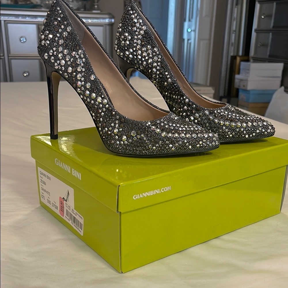 Gianni Bini Silver Stiletto Heels